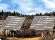 Space saving solar panels located on the ground